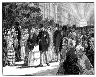 Visite royale et impériale au Crystal Palace, 1850s, c1888