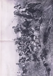 La Black Watch à la bataille de Quatre Bras, 16 juin 1815 (illustration de British Battles on Land and Sea)
