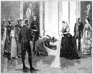 La reine recevant l