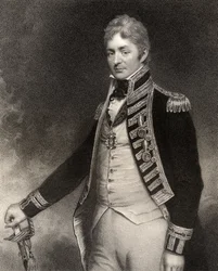 Sir Thomas Troubridge, 1er Baronnet, gravé par W. Holl, de 