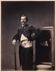 Major H. A. Barnum, rétablissement après une blessure par balle pénétrante de l