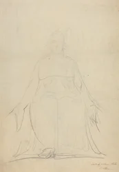 Spirale ascendante de figures [recto], probablement vers 1820 (graphite)