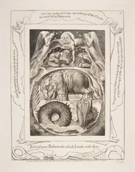 Béhémoth et Léviathan, des Illustrations du Livre de Job, 1825-26