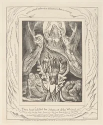 Livre de Job, Planche 16, La Chute de Satan