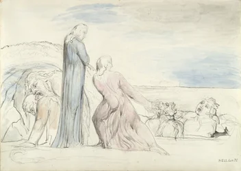 Dante saisissant le traître Bocca par les cheveux, illustration de la 