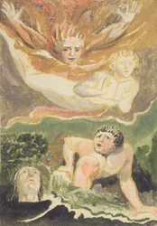 Quatre hommes nus émergeant de leurs éléments, planche 4 du «Premier Livre d