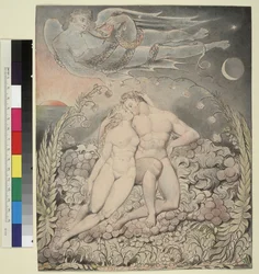 Illustration 5 du "Paradis perdu" de Milton : Satan observant la fin de la vie d