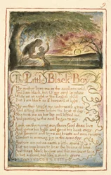 P.125-1950.pt9 Le petit garçon noir : planche 9 de Songs of Innocence and of Experience (exemplaire AA), vers 1815-26