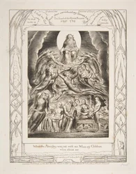 Satan devant le trône de Dieu, des Illustrations du Livre de Job