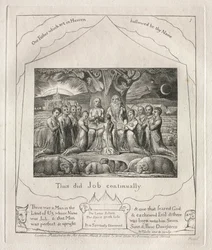 Le Livre de Job : Pl. 1, Ainsi fit Job continuellement, 1825