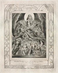 Le Livre de Job : Pl. 2, Quand le Tout-Puissant était encore avec moi, Quand mes enfants..., 1825