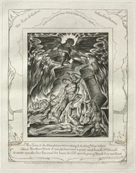 Le Livre de Job : Pl. 3, Tes fils et tes filles mangeaient et buvaient du vin..., 1825