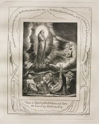 Le Livre de Job : Pl. 9, Alors un Esprit passa devant mon visage, les poils de ma chair se dressèrent, 1825