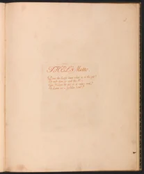 Le Livre de Thel, Planche 1, La Devise de Thel...