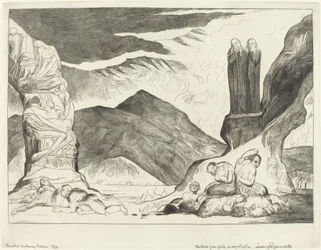 Le Cercle des Falsificateurs; Dante et Virgile se Bouchant le Nez à cause de la Puanteur