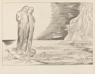 Le Cercle des Traîtres; le Pied de Dante Frappe Bocca degli Abbate