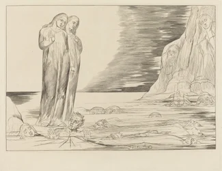 Le cercle des traîtres; le pied de Dante frappe Bocca degli Abbate