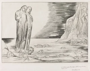 Le cercle des traîtres, le pied de Dante frappant Bocca degli Abbate