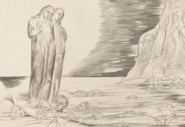 Le cercle des traîtres, le pied de Dante frappant Bocca degli Abbate