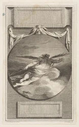 Figure ailée volant à travers les nuages, vers 1780-87