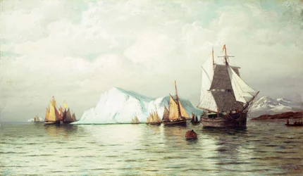 Caravane arctique (huile sur toile)