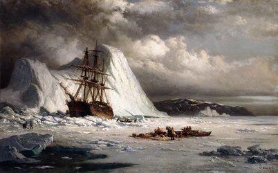 Navire pris dans les glaces