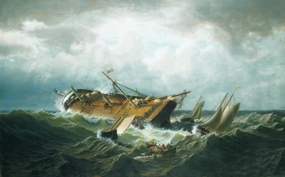 Naufrage au large de Nantucket (Épave au large de Nantucket après une tempête)