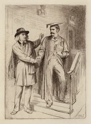 John Stuart Blackie, professeur émérite; Samuel Henry Butcher, professeur de grec (gravure)