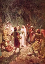 Judas trahissant Jésus par un baiser, dans le jardin de Gethsémani