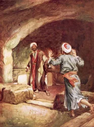 Pierre et Jean dans le sépulcre