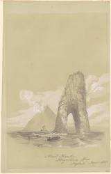 Arc de roche, baie de Kagosima, Japon