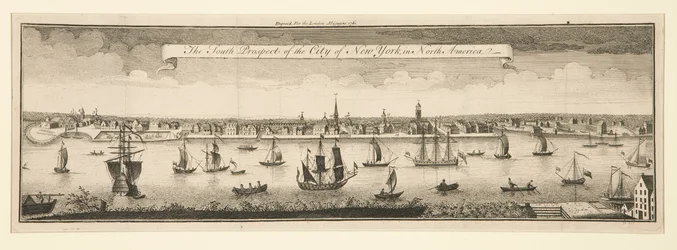 La vue sud de la ville de New York en Amérique du Nord
