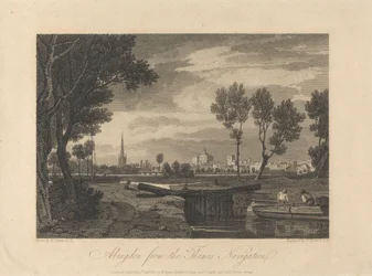 Abingdon depuis la navigation sur la Tamise