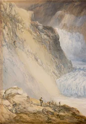 Le glacier du Rhône et le Galenstock, depuis la route du col de la Furka
