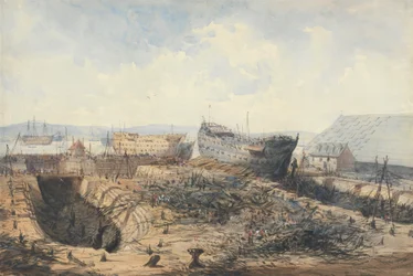 Chantier naval de Plymouth après l