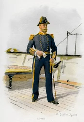 Capitaine de la Royal Navy, c1890-c1893