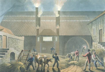 Extérieur de la maison de bouillage, de 