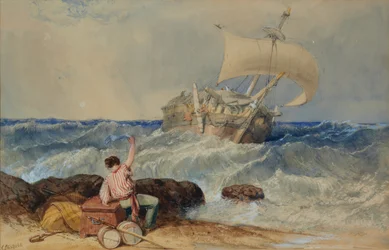 Navire en mer agitée