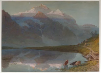 Scène de montagne - Jungfrau (aquarelle)