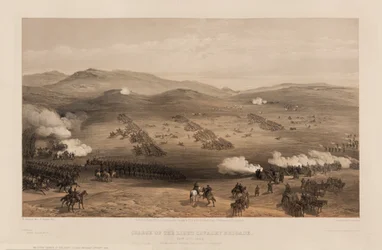 Charge de la brigade légère sous le major-général le comte de Cardigan, 1855