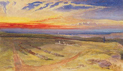 Tombes des officiers dans le fort sur la colline de Cathcart, 1854