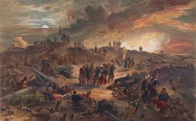 Intérieur du Malakoff avec les restes de la tour ronde