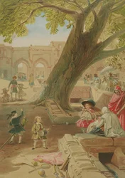 Arbre Peepul dans le palais de Delhi, 1863