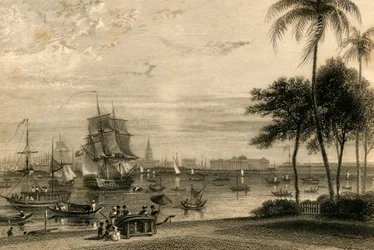 Calcutta, depuis Garden house reach, 1835