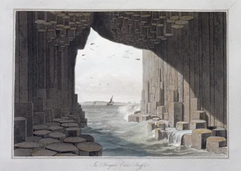 Dans la grotte de Fingal, Staffa, Écosse, 1829