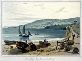 Lyme Regis, depuis Charmouth, Dorset, 1814-1825