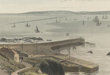 Quai à Straddon Point près de Plymouth