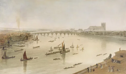 Pont de Westminster depuis Somerset House, 1805