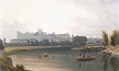 Château de Windsor depuis la Tamise : une vue de l