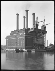 Centrale électrique de Sherman Creek, W. 201st Street, Inwood, New York City, juin 1916